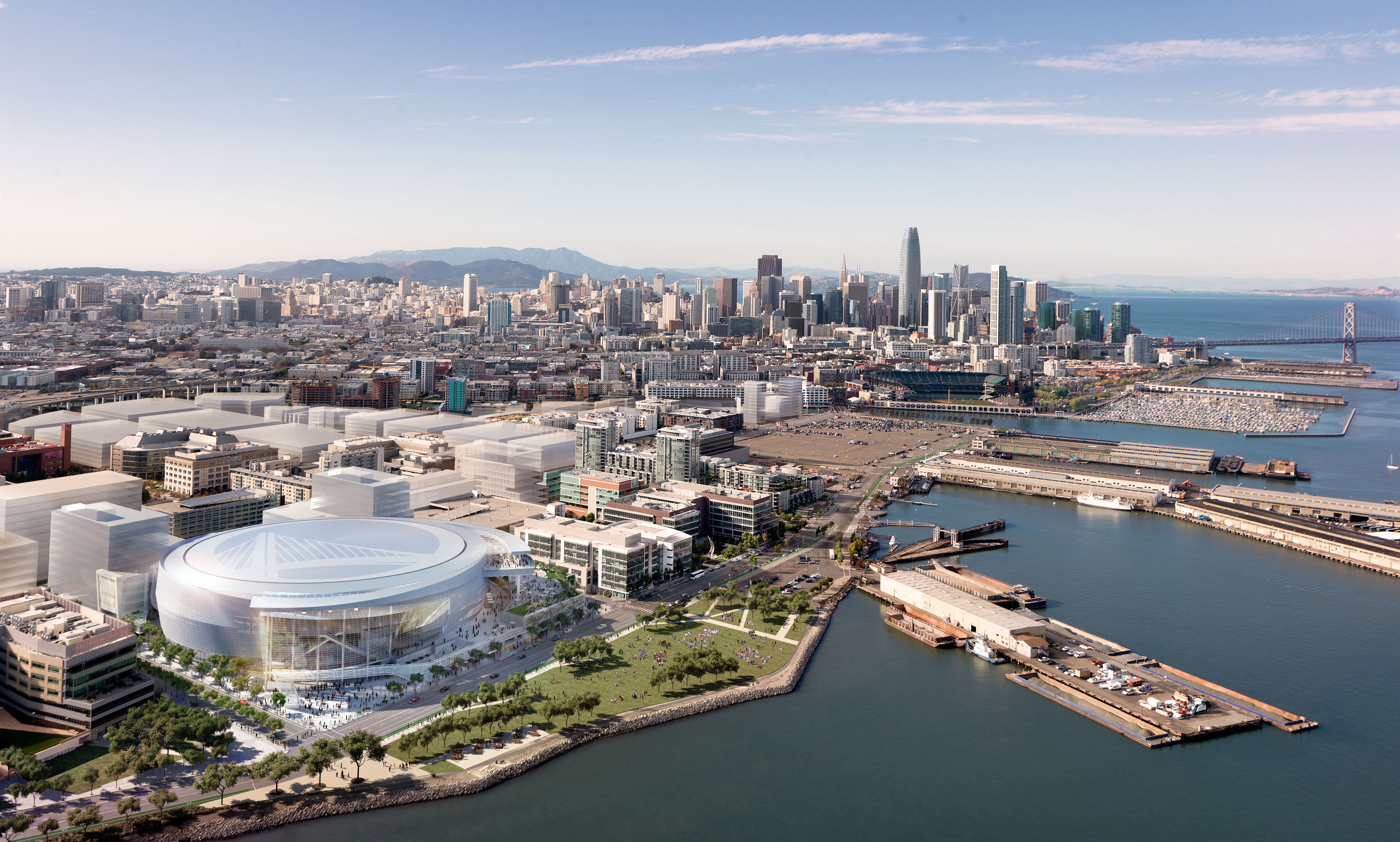 Golden State Warriors view from southwest